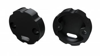 Zaślepka ALU do profilu LED LUMINES COSMO czarna z otworem