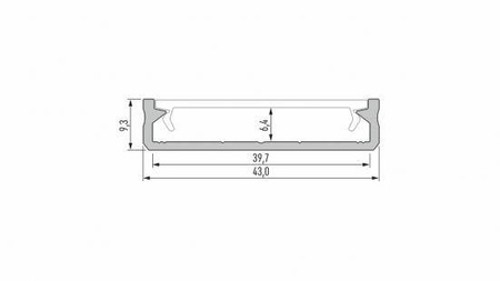 Profil LED LUMINES typ SOLIS inox anodowany 3 m