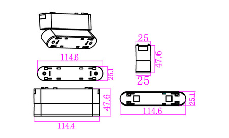 Podstawka Luxo 48V do Linea  6W czarna