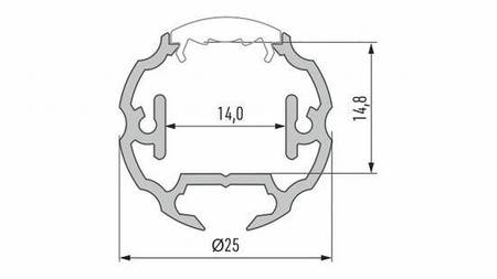 Profil LED LUMINES typ Cosmo czarny anodowany 2,02 m