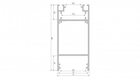 Profil LED LUMINES typ Dulio srebrny anodowany 2,02 m