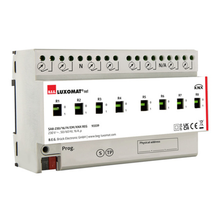 Urządzenie KNX SA8 - 230 / 16 / H / EM / KNX REG szary