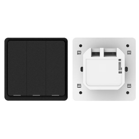 Przycisk 3 obwody czarny do puszki ZigBee TUYA