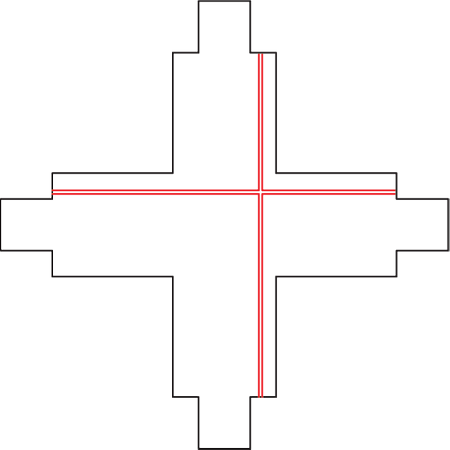 Łącznik krzyżowy Global Track DALI czarny.