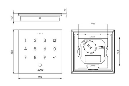 Loxone NFC Code Touch Air (antracytowy)