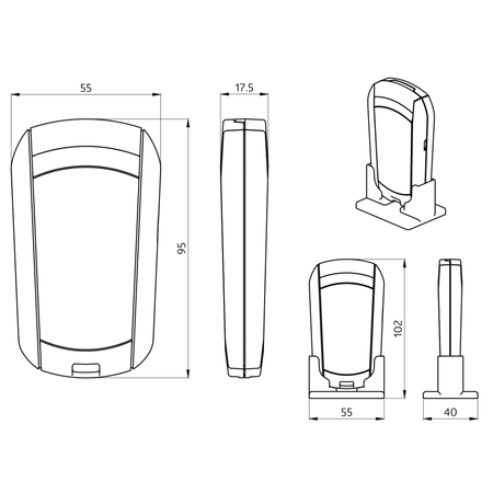 Pilot zdalnego sterowania - Bluetooth BLE-IR-Adapter czarny
