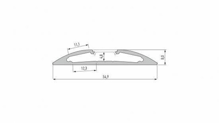 Profil LED LUMINES typ Reto srebrny anodowany 2,02 m