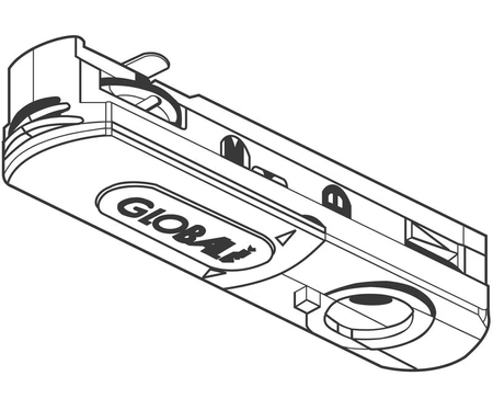 Nypel do adaptera Global Trac GA57/10-2 czarny