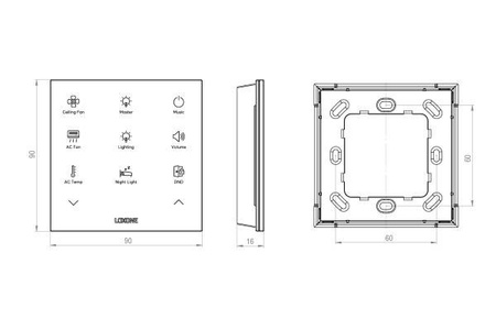 Loxone Touch Pure Flex Air antracytowy