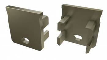 Zaślepka ALU do profilu LED LUMINES Y inox z otworem