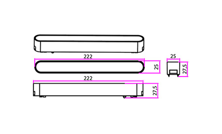 Tracklight LED Luxo 48V 12W 4000K Linea 90° biała