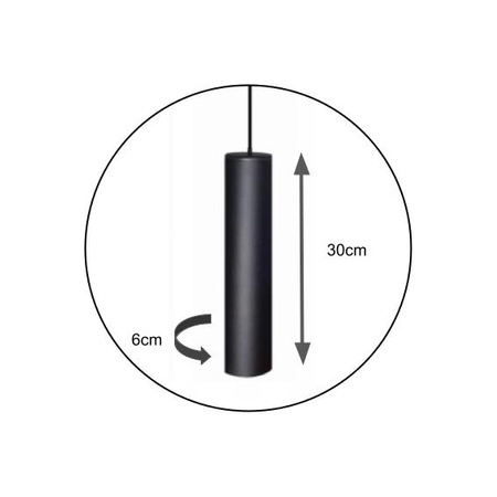 Zwis Alaska ZW30 czarna LED GU10 b/źródła