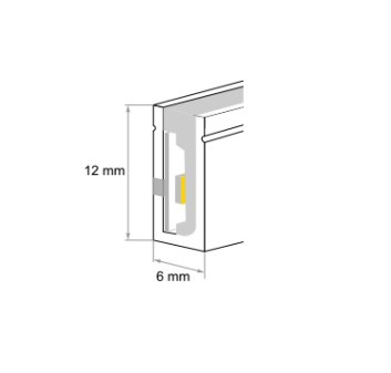Neon LED Flex 3Y 6x12 126 LED/m 10,8W/m 24V YELLOW