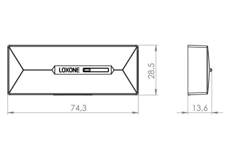 Loxone kontakt drzwiowy i okienny Air antracytowy