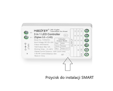 Kontroler RGB/RGB+CCT ZIGBEE 3.0 12A