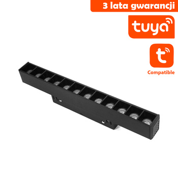 Linia LED Magnetic 22cm TUYA 12W czarna CCT