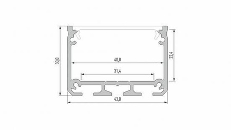 Profil LED LUMINES typ ILEDO biały lakierowany 3 m