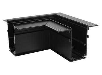 Narożnik podtynkowych Magnetic C poziomy 90st. czarny