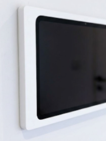 Ramka natynkowa do tabletu UNIFRAME biały połysk