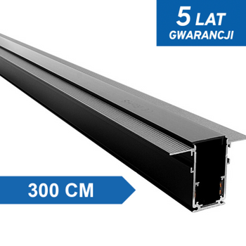 Szyna Magnetic C podtynkowa uniwersalna 300cm czarna