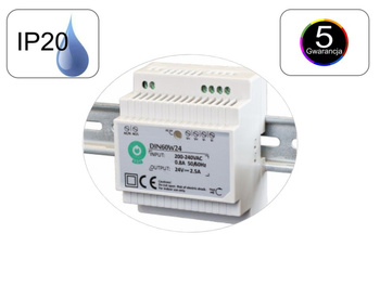 Zasilacz DIN na szynę 60W 24V