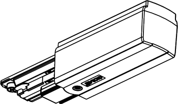 Zasilanie końcowe lewe Global Track DALI białe