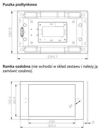 euFRAME panel podtynkowy do Galaxy Tab S2/S3