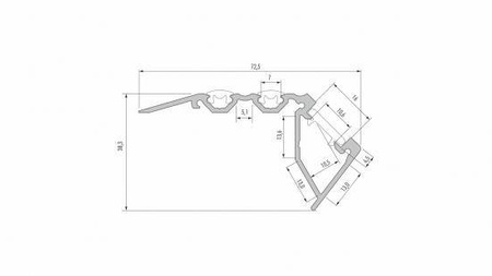 Profil LED LUMINES typ Scala czarny anodowany 3 m