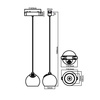 Tracklight LED Luxo 48V 10W 4000K Mars wisząca czar