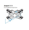 Łącznik krzyżowy X-feed czarny GB38-2