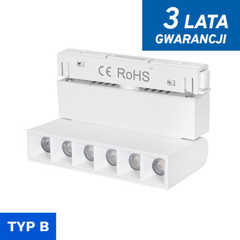 Reflektor LED Magnetic biały regulowany 6W 4000K - TYP B