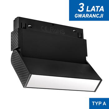 Reflektor LED Magnetic regulowany opal B20 czarna 6W 4000K