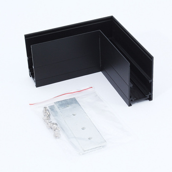 Narożnik natynkowy czarny Magnetic B poziomy 90st.