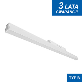 Linia LED Magnetic biała 20W 4000K opal 60cm - TYP B