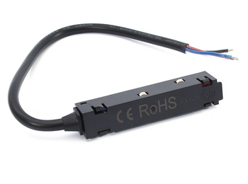 Końcówka zasilająca do szyn Magnetic do zasilaczy podtynkowych czarna