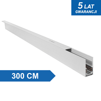 Szyna natynkowa Magnetic B 300cm biała