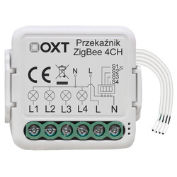 Moduł OXT mini przekaźnik 4 obwody ZigBee TUYA